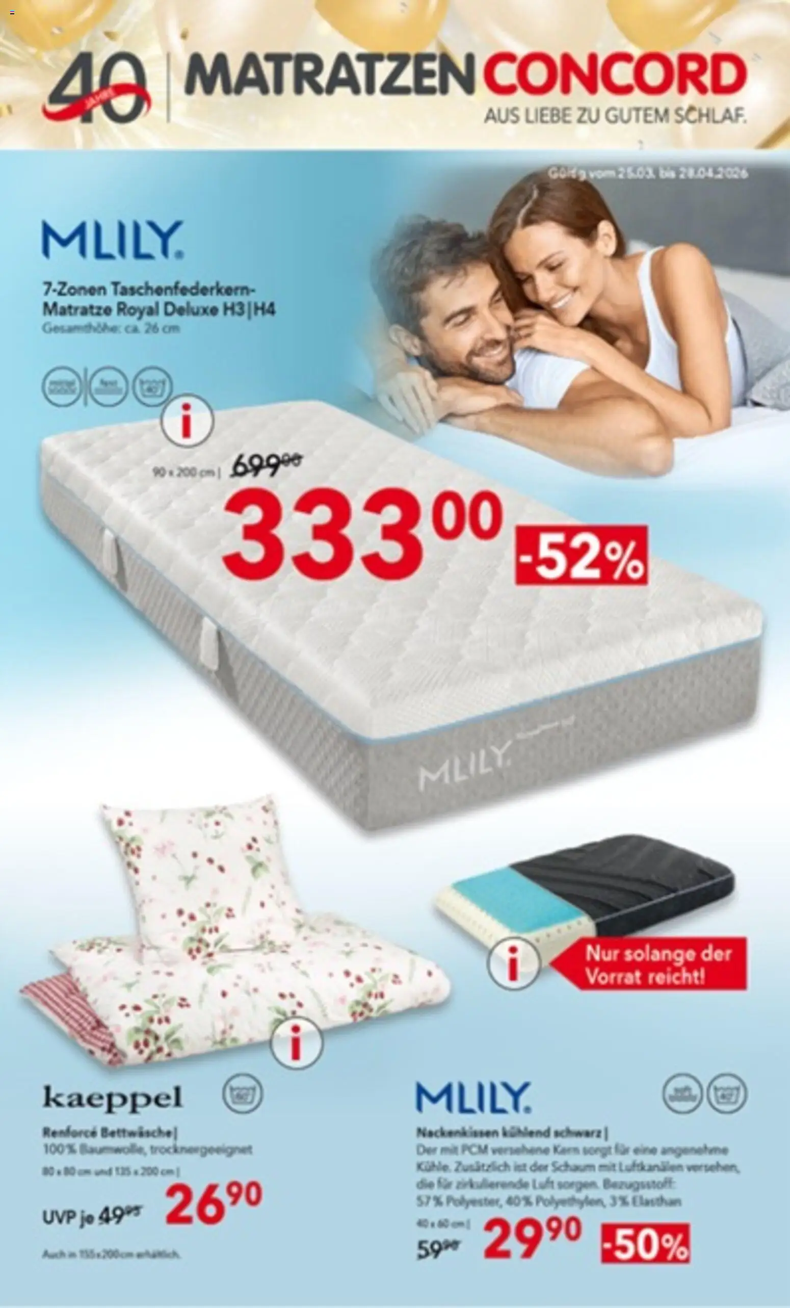 Matratzen Concord Prospekt 	 - Seite 1 - gültig ab 25.03.2026