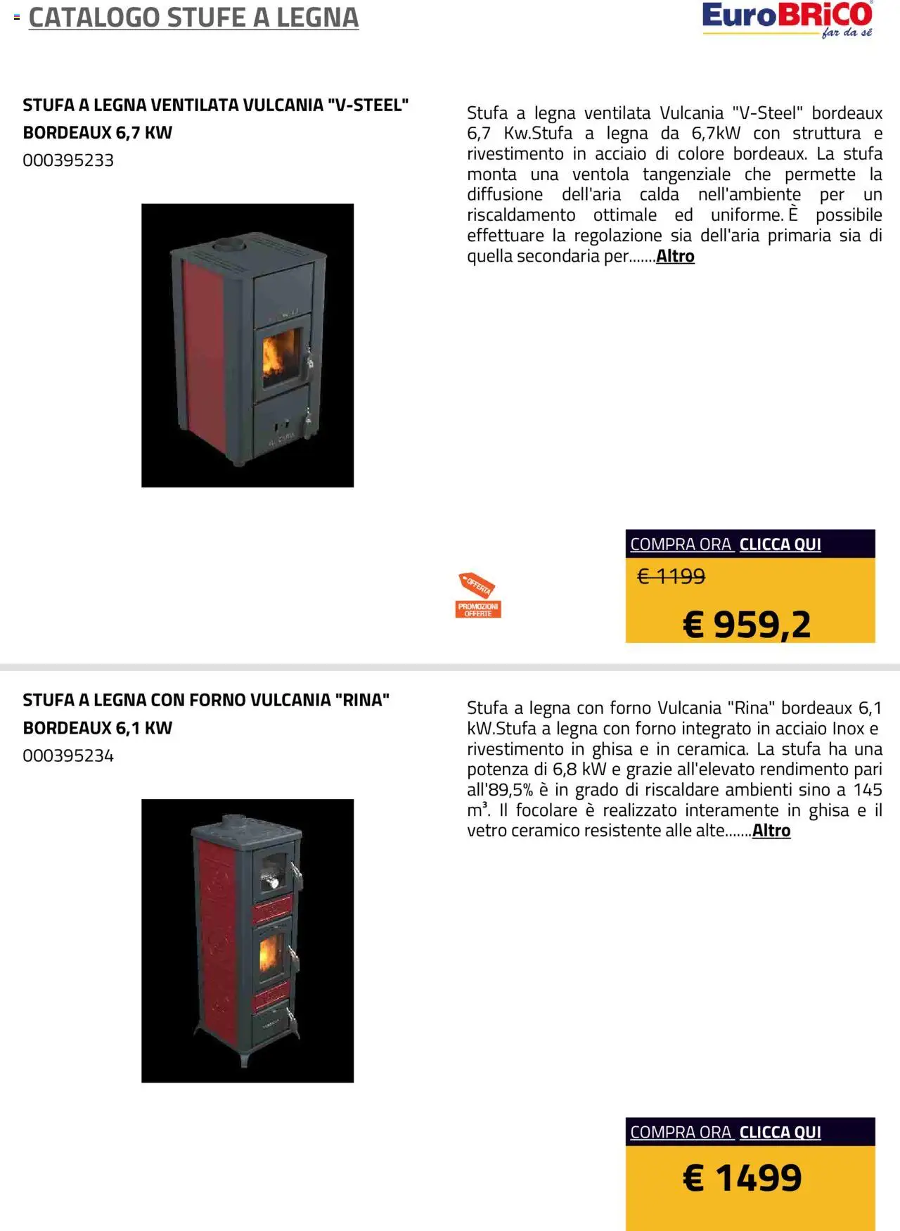 Eurobrico Stufe a Legna catalogo - pagina 7 - valido dal 23/07/2025