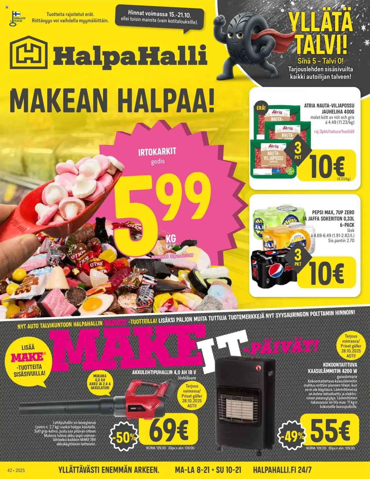 Halpa Halli tarjoukset - sivu 1- voimassa alkaen 15/10/2025