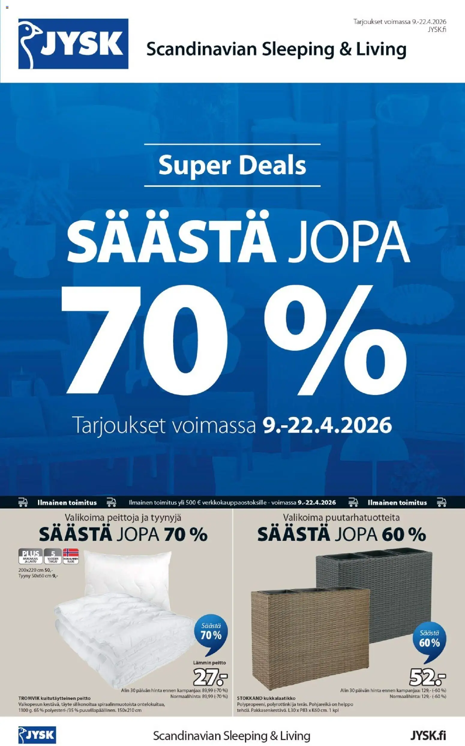 JYSK tarjoukset - sivu 1- voimassa alkaen 09/04/2026