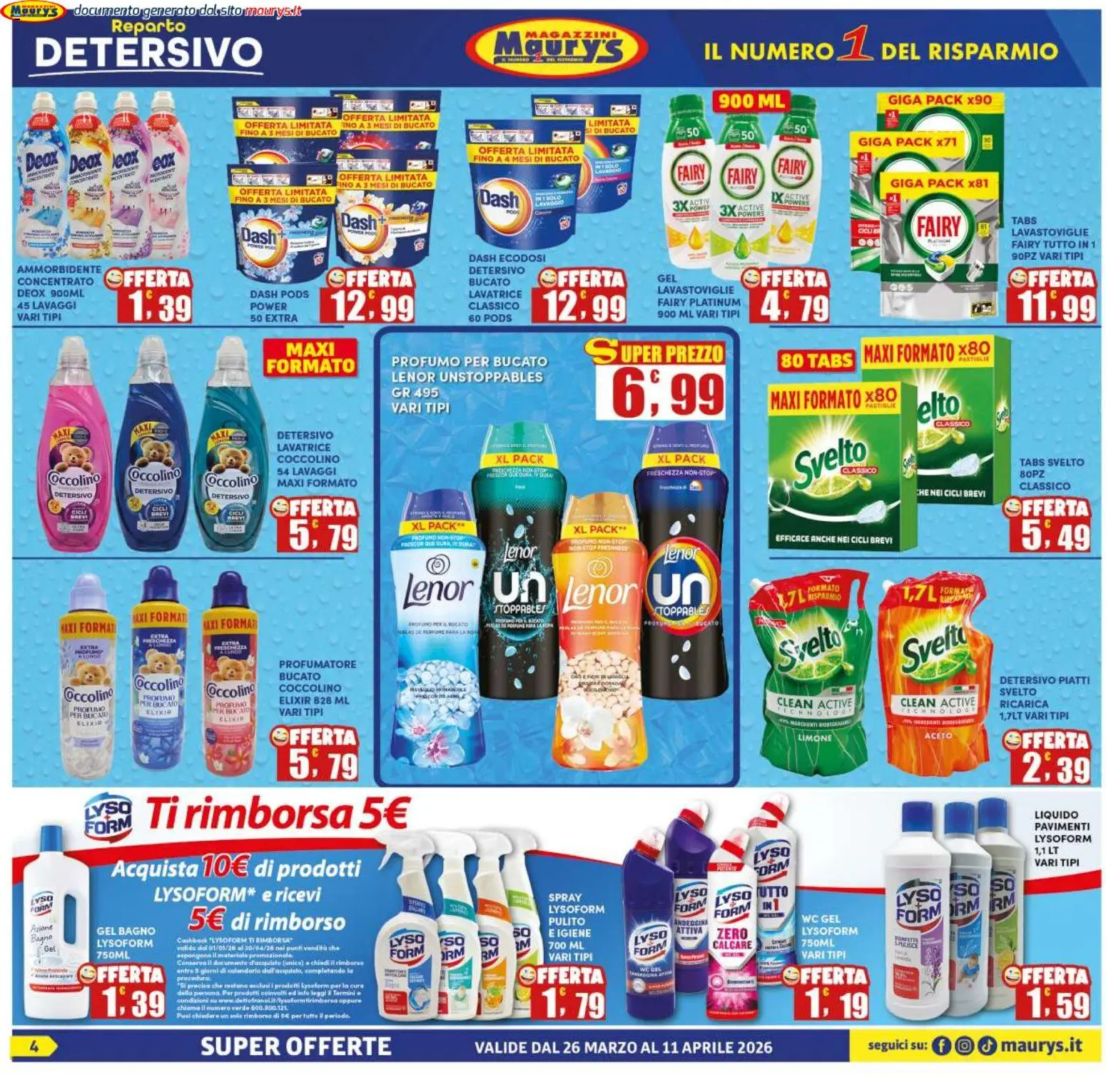 Maury's volantino - pagina 4 - valido dal 26/03/2026