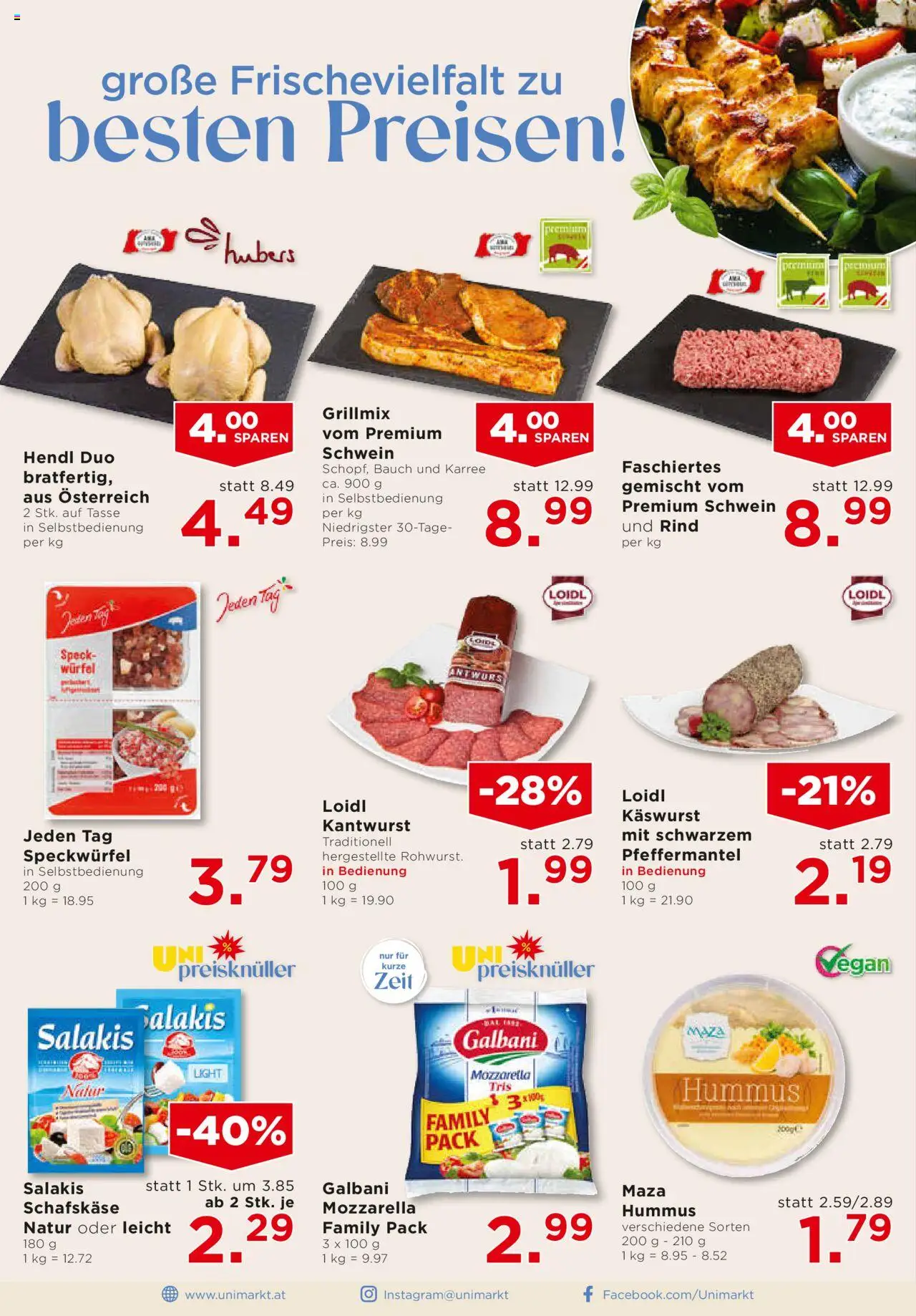 Unimarkt Flugblatt - Seite 2- gültig ab 16.07.2025