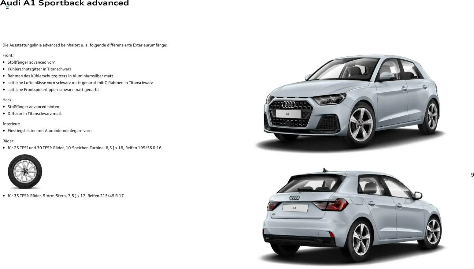 Audi A1 Sportback / A1 allstreet - Seite 9 - gültig ab 28.10.2025