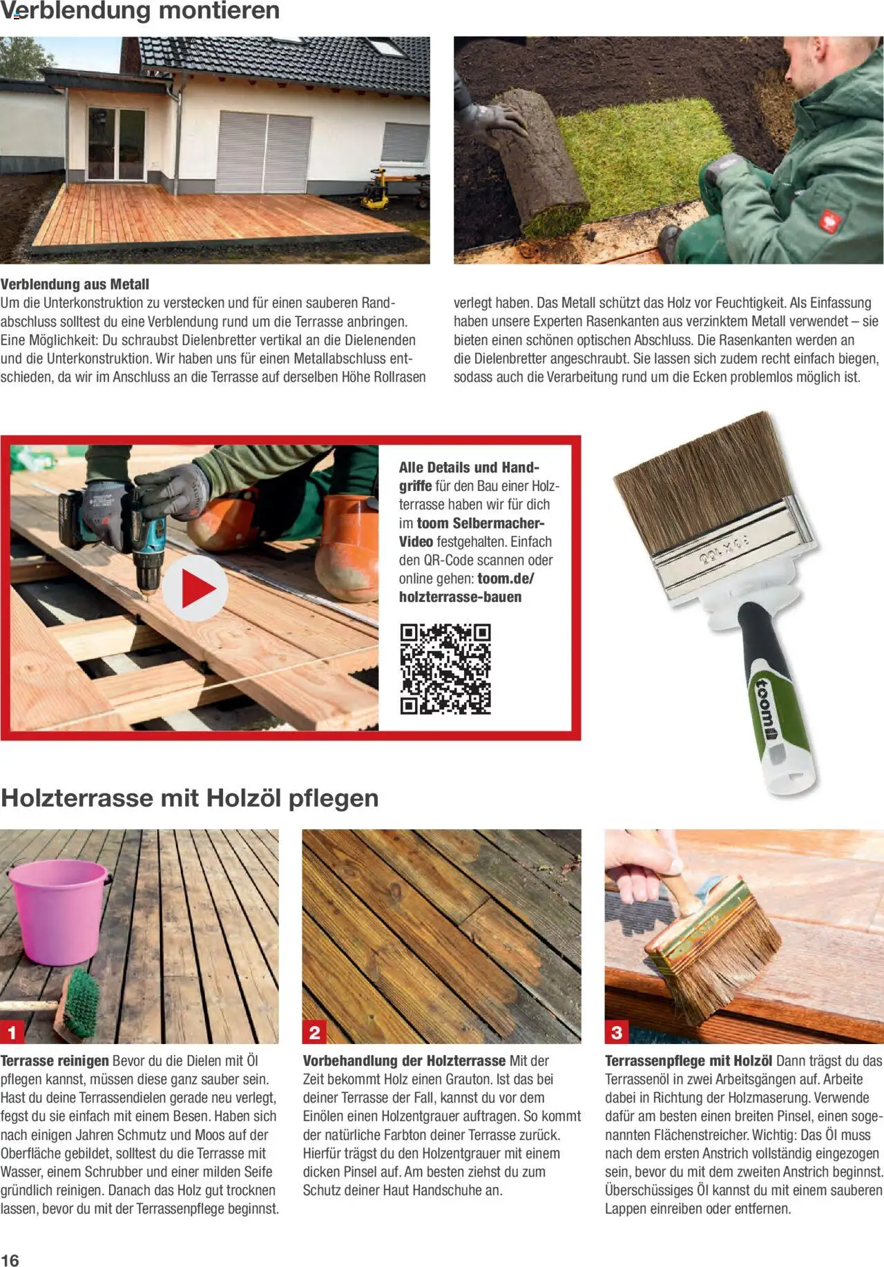 Toom Baumarkt Anleitung Terrasse bauen - Seite 16 - gültig ab 01.01.2024