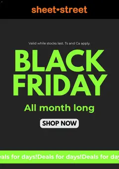 Preview Sheet Street Black Friday valid from 27/11/2025