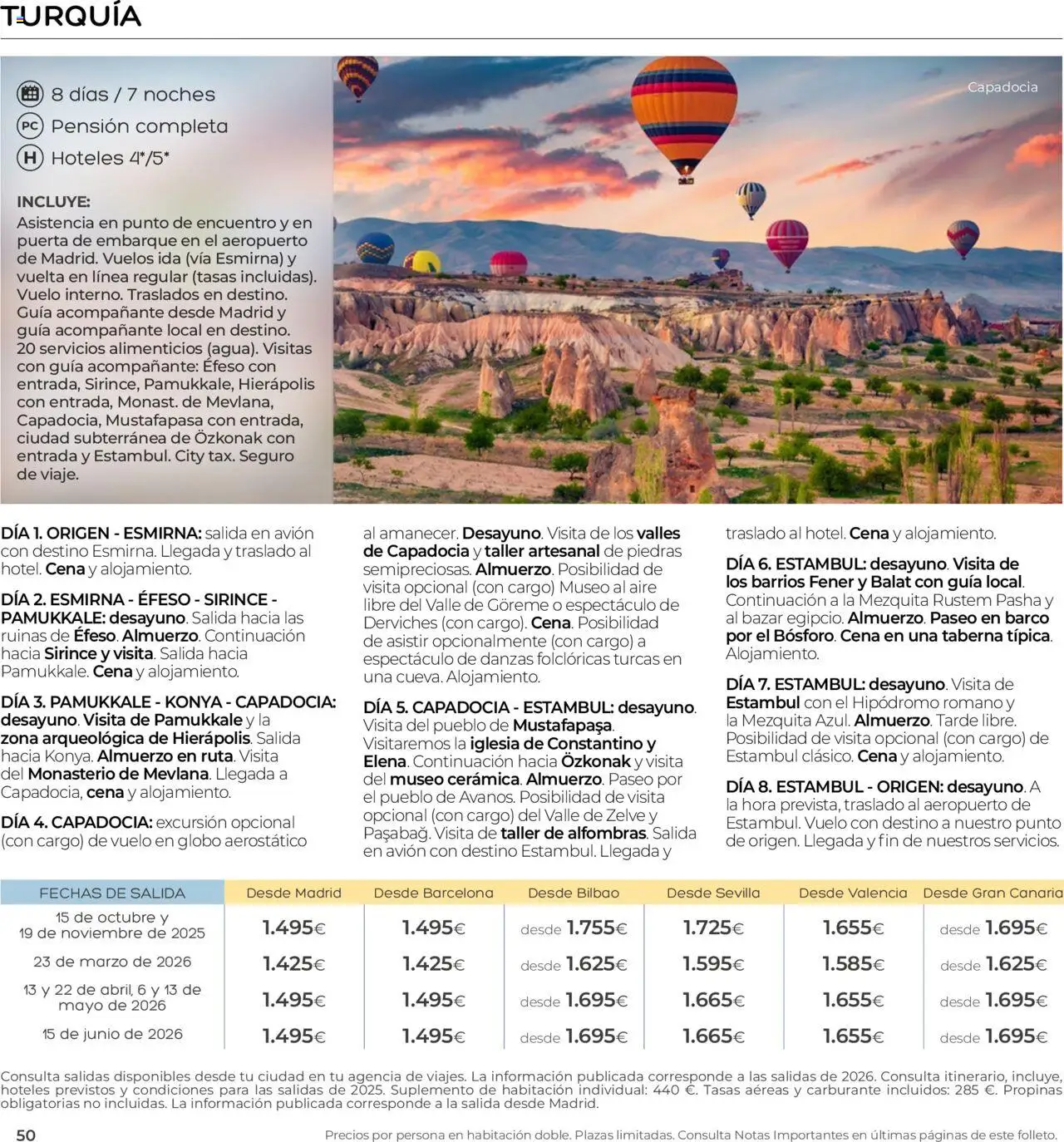 Viajes El Corte Inglés - Club de Vacaciones - Vacaciones Económicas Personalizado - Página de 50 - Válido desde 01/09/2025
