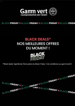 Aperçu Gamm vert Black Friday valable à partir du 30/10/2025