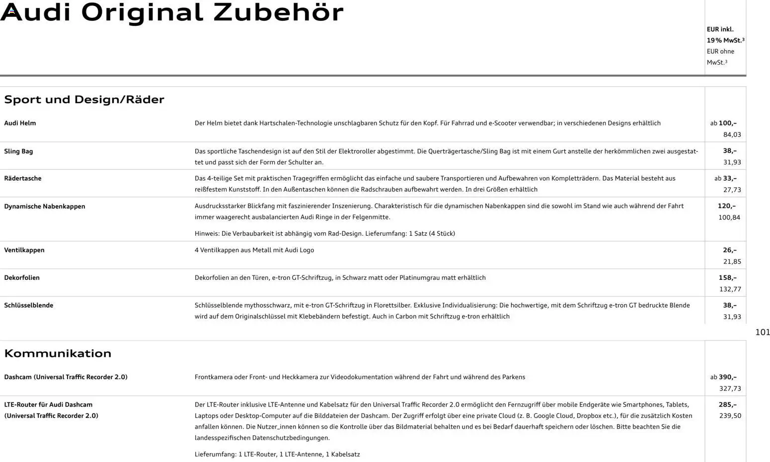 Audi e-tron GT - Seite 101 - gültig ab 28.10.2025