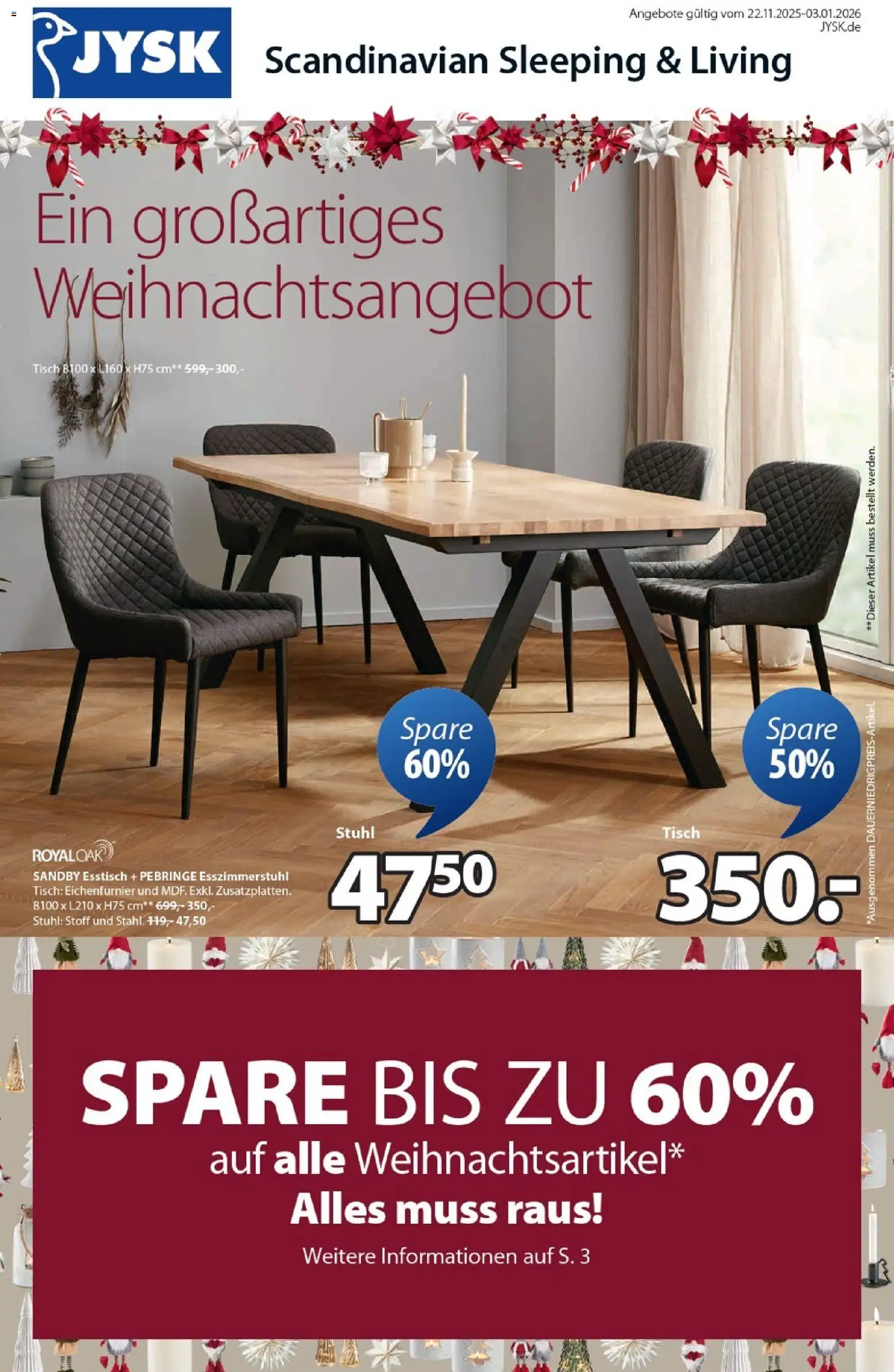 Prospekt JYSK - Seite 1 - gültig ab 22.11.2025