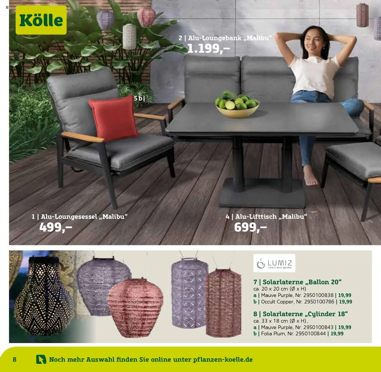 Pflanzen-Kölle Gartenmöbel Katalog 2025 - Seite 8 - gültig ab 22.01.2025