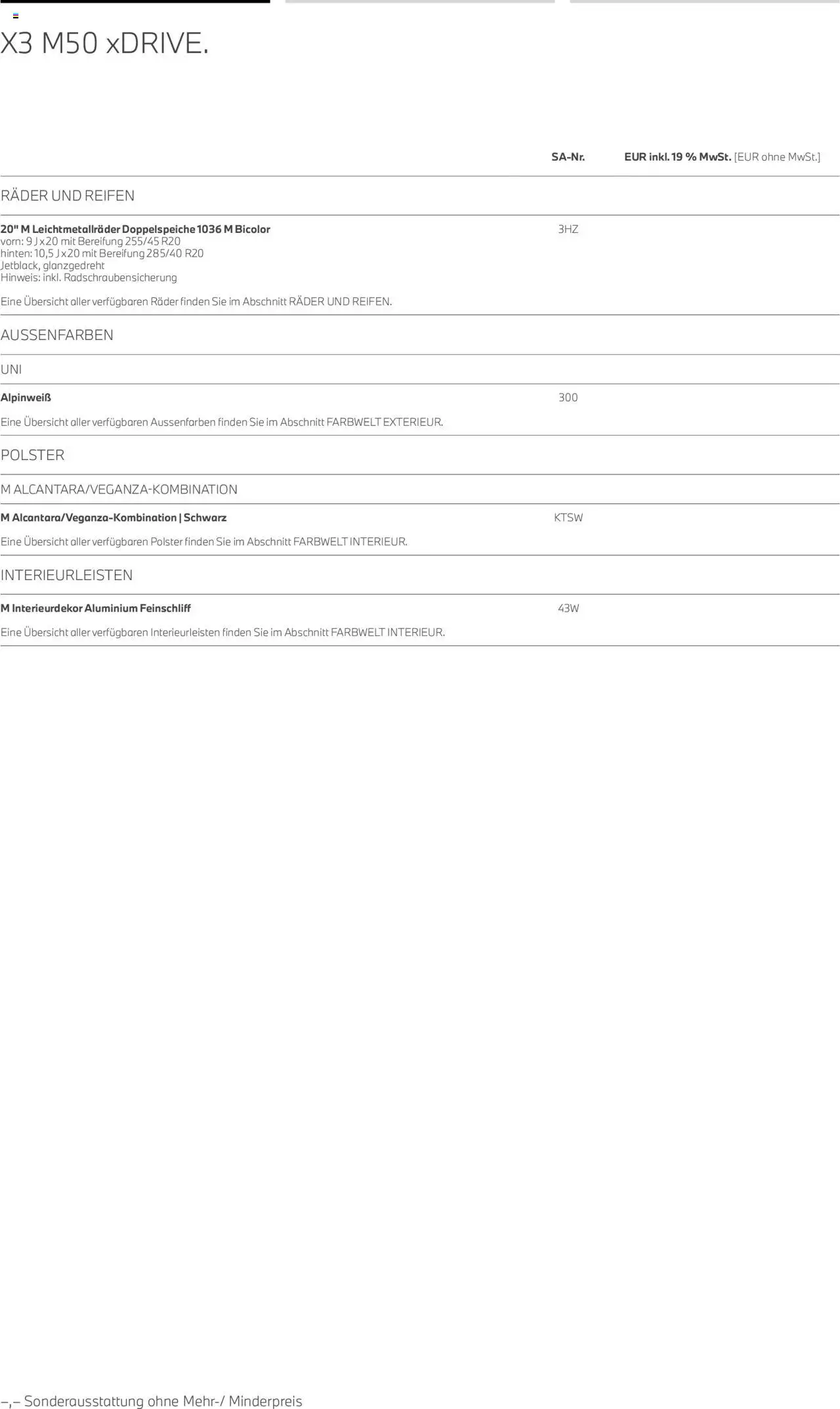 BMW X3  - Seite 12 - gültig ab 01.08.2025