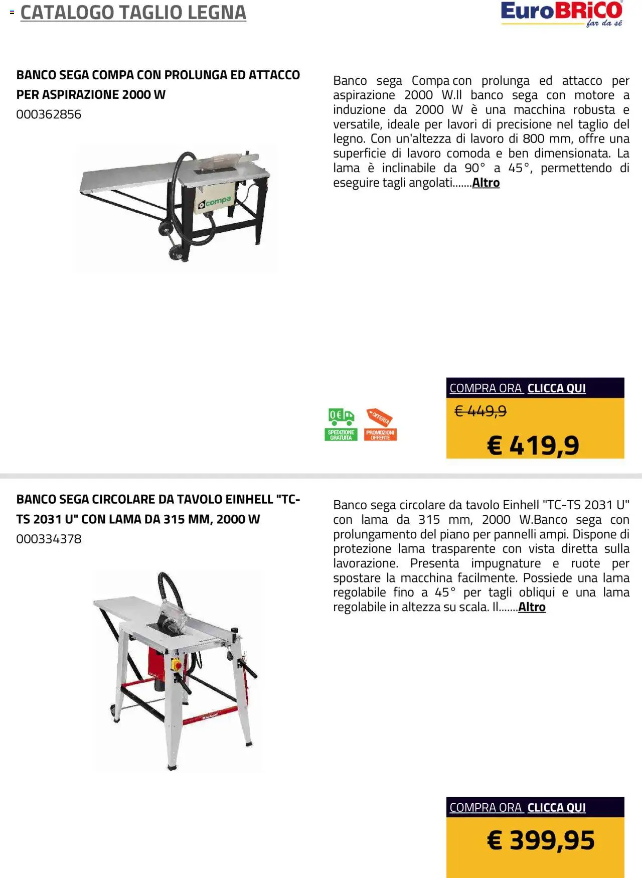 Eurobrico Taglio Legna catalogo - pagina 17 - valido dal 23/07/2025