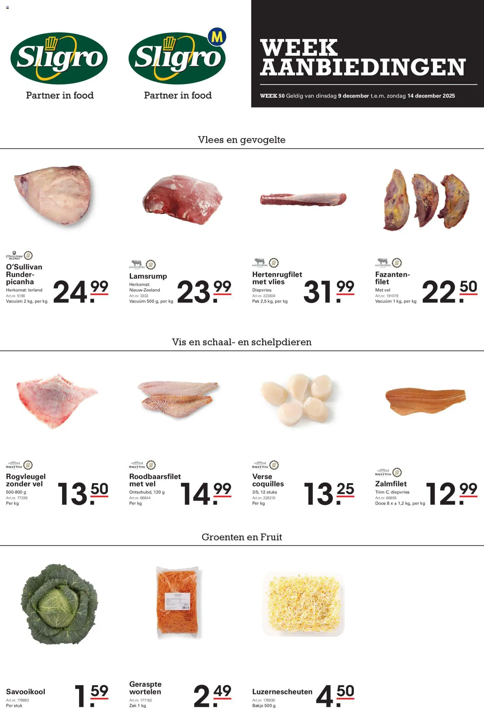 Sligro folder  - pagina 1- geldig vanaf 09/12/2025