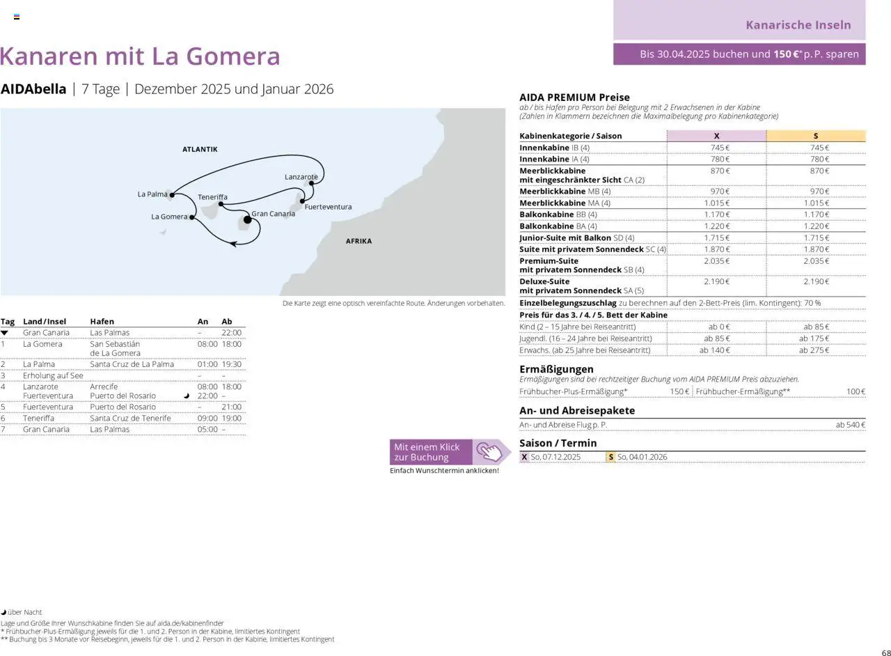 Aida Prospekt Winter 2025/26 - Seite 68 - gültig ab 01.10.2025