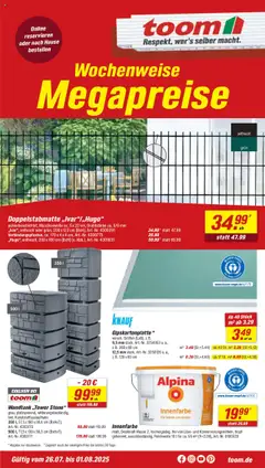 Vorschau Toom Baumarkt Prospekt 	 gültig ab 26.07.2025