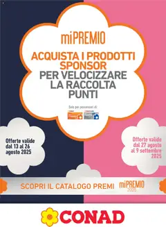 Anteprima Conad Mi Premio Lazio catalogo valida dal 13/08/2025