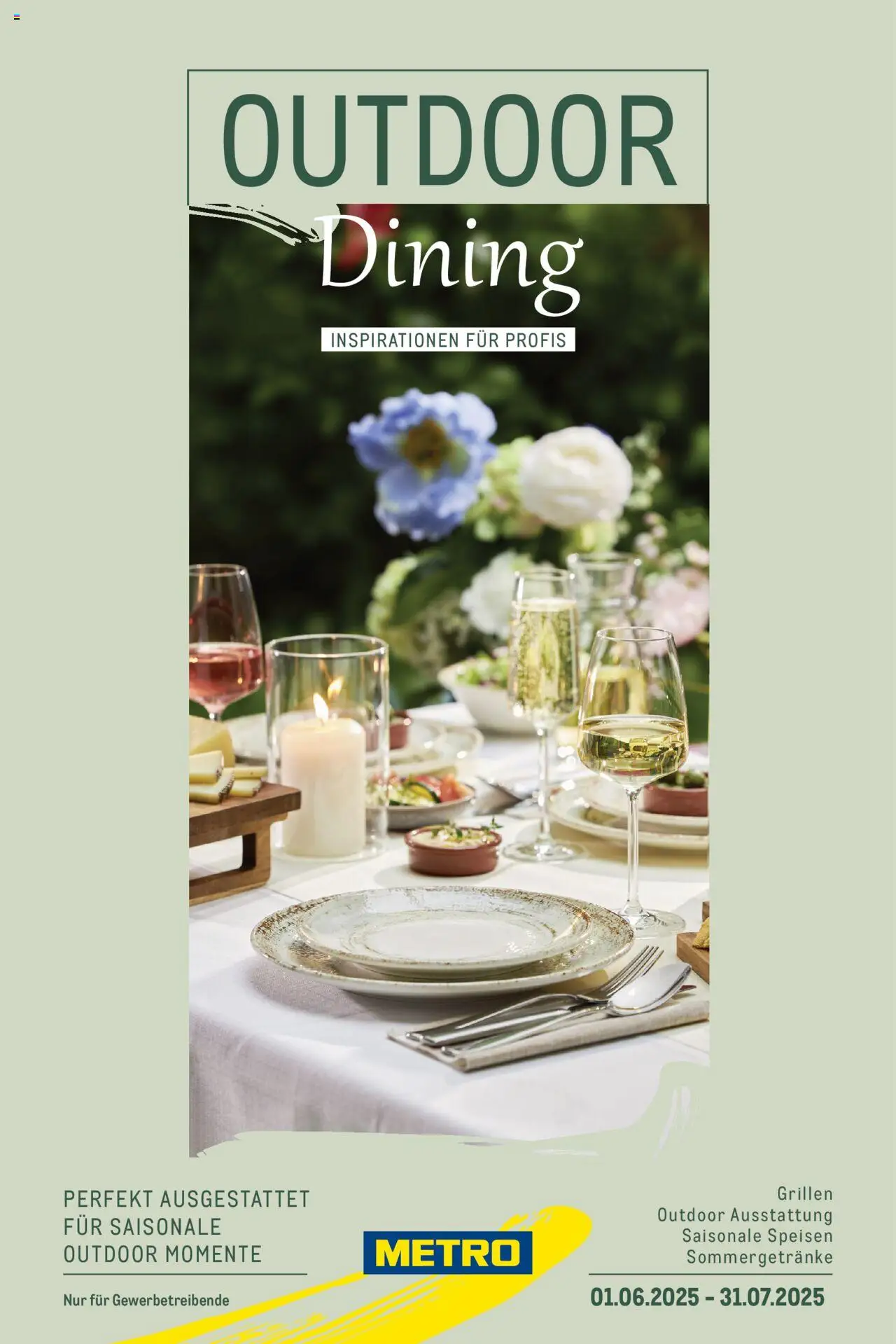 Metro Saisonkatalog "Outdoor Dining" - Seite 1 - gültig ab 01.06.2025