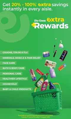 Preview Dis-Chem Extra Rewards valid from 15/07/2025