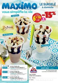 Aperçu Maximo catalogue valable à partir du 01/08/2025