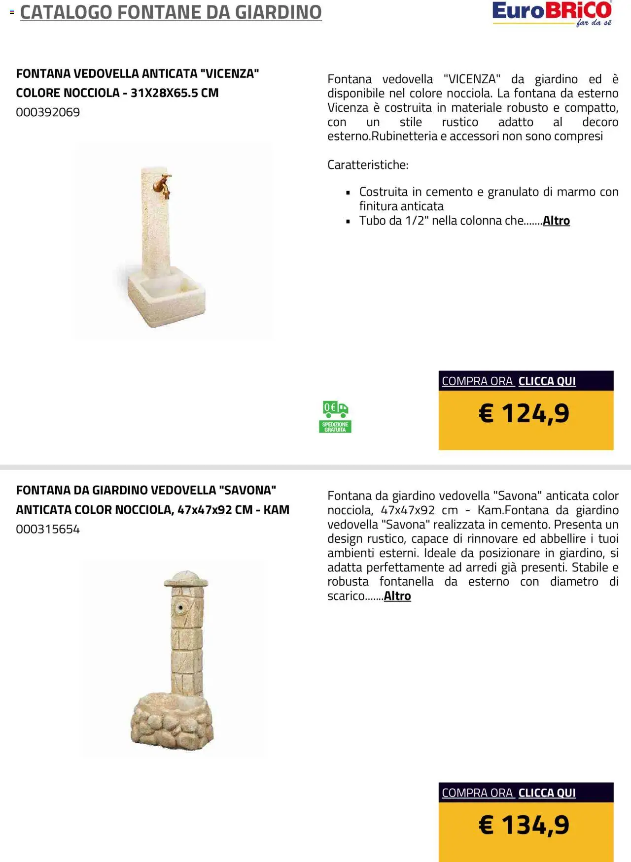Eurobrico Fontane da Giardino catalogo - pagina 7 - valido dal 23/07/2025