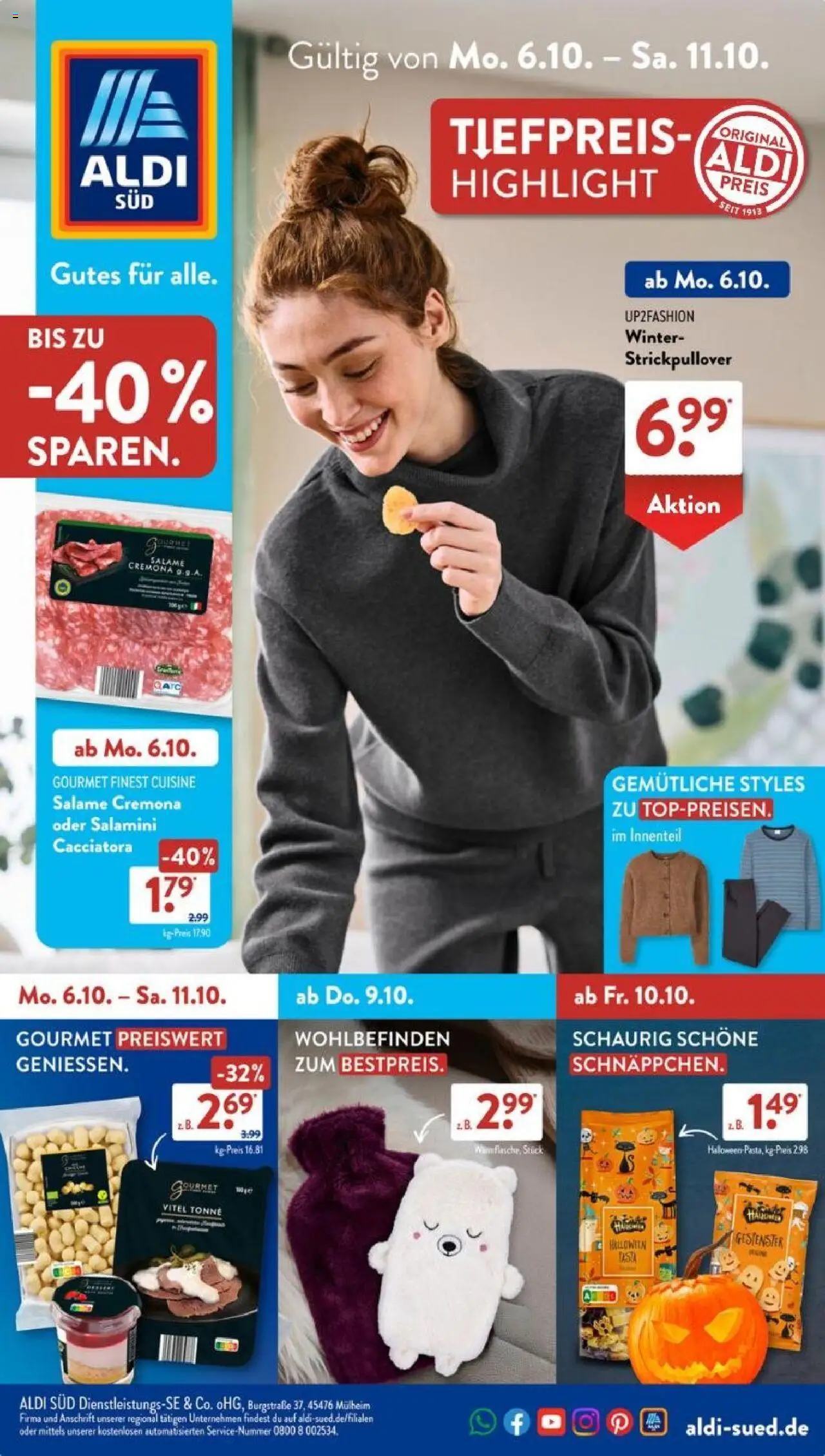 Aldi Süd Prospekt 	 - Seite 1 - gültig ab 06.10.2025