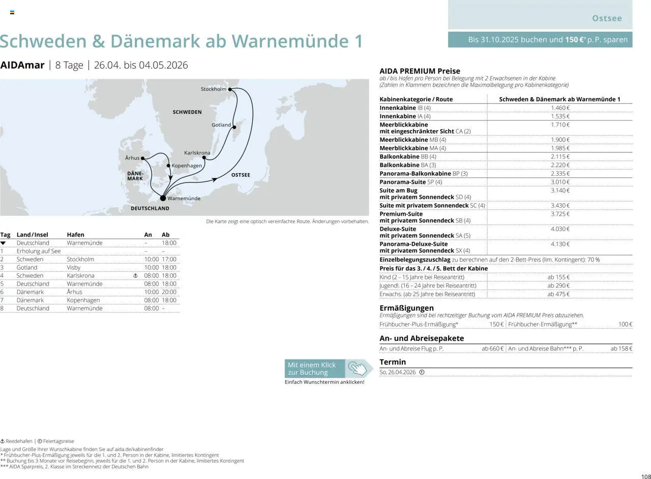 Aida Sommer 2026 - Seite 108 - gültig ab 01.03.2026