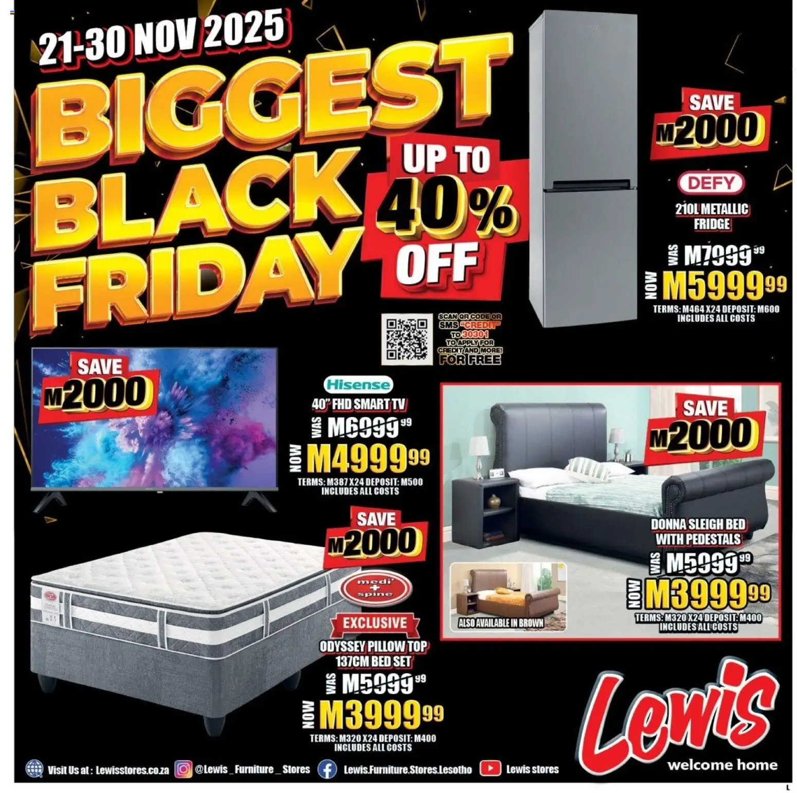 Lewis Stores - Lesotho Black Friday - page 1- valid from 21/11/2025