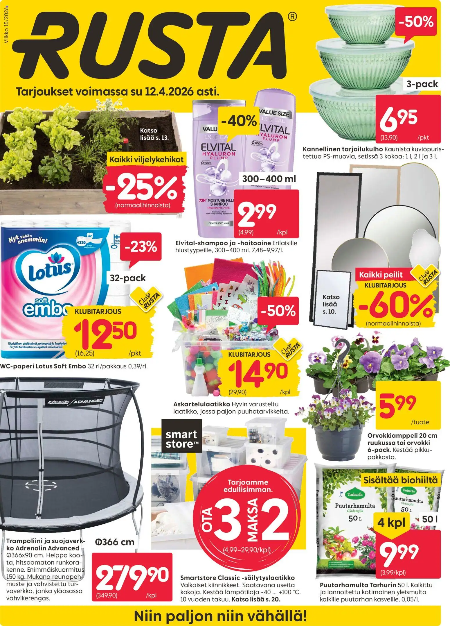 Rusta tarjoukset - sivu 1- voimassa alkaen 07/04/2026