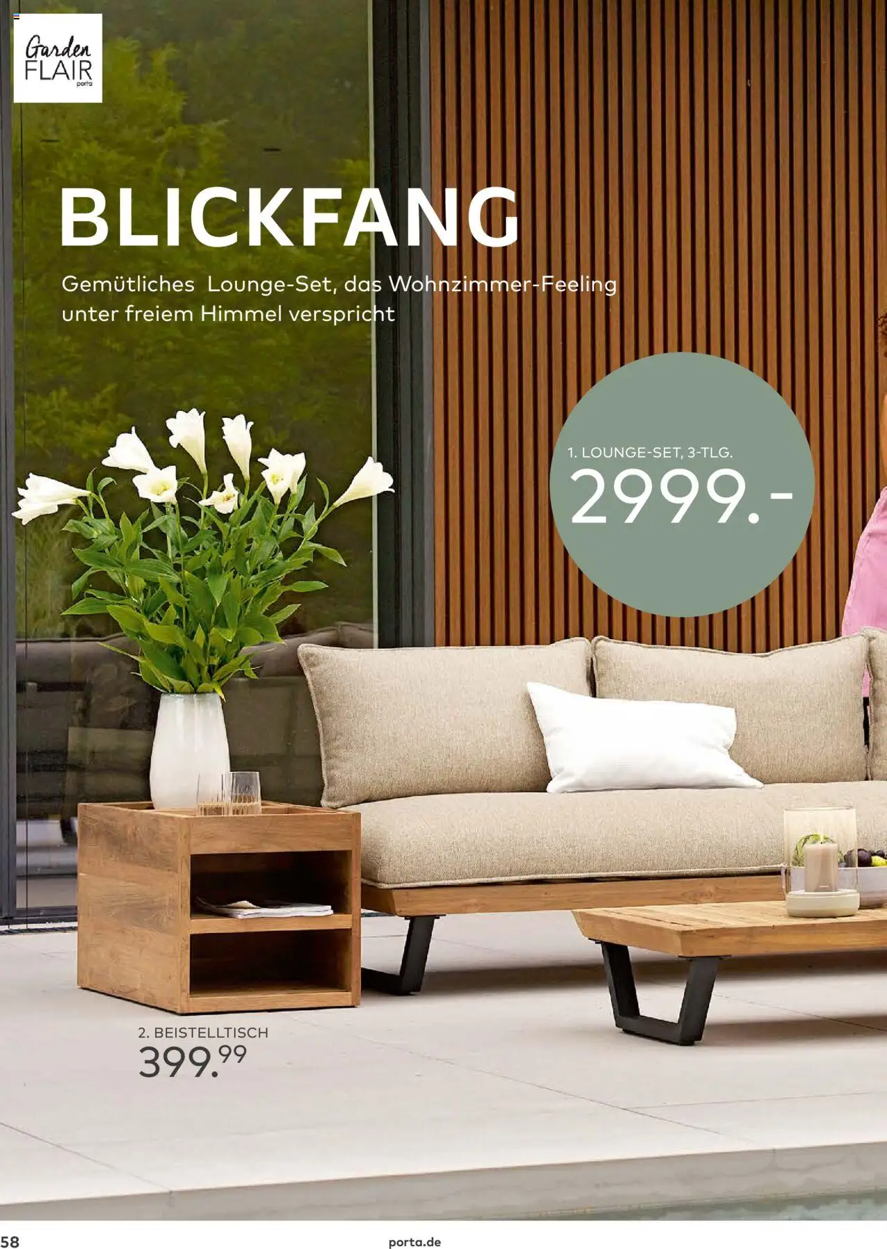 Porta! - Outdoor - Gartenmöbelkatalog 2025 - Seite 58 - gültig ab 02.03.2025