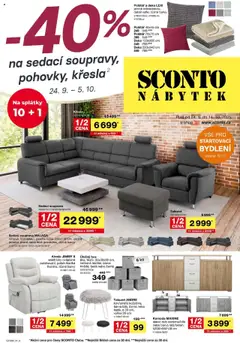Náhled Sconto nábytek leták platný od 24.09.2025