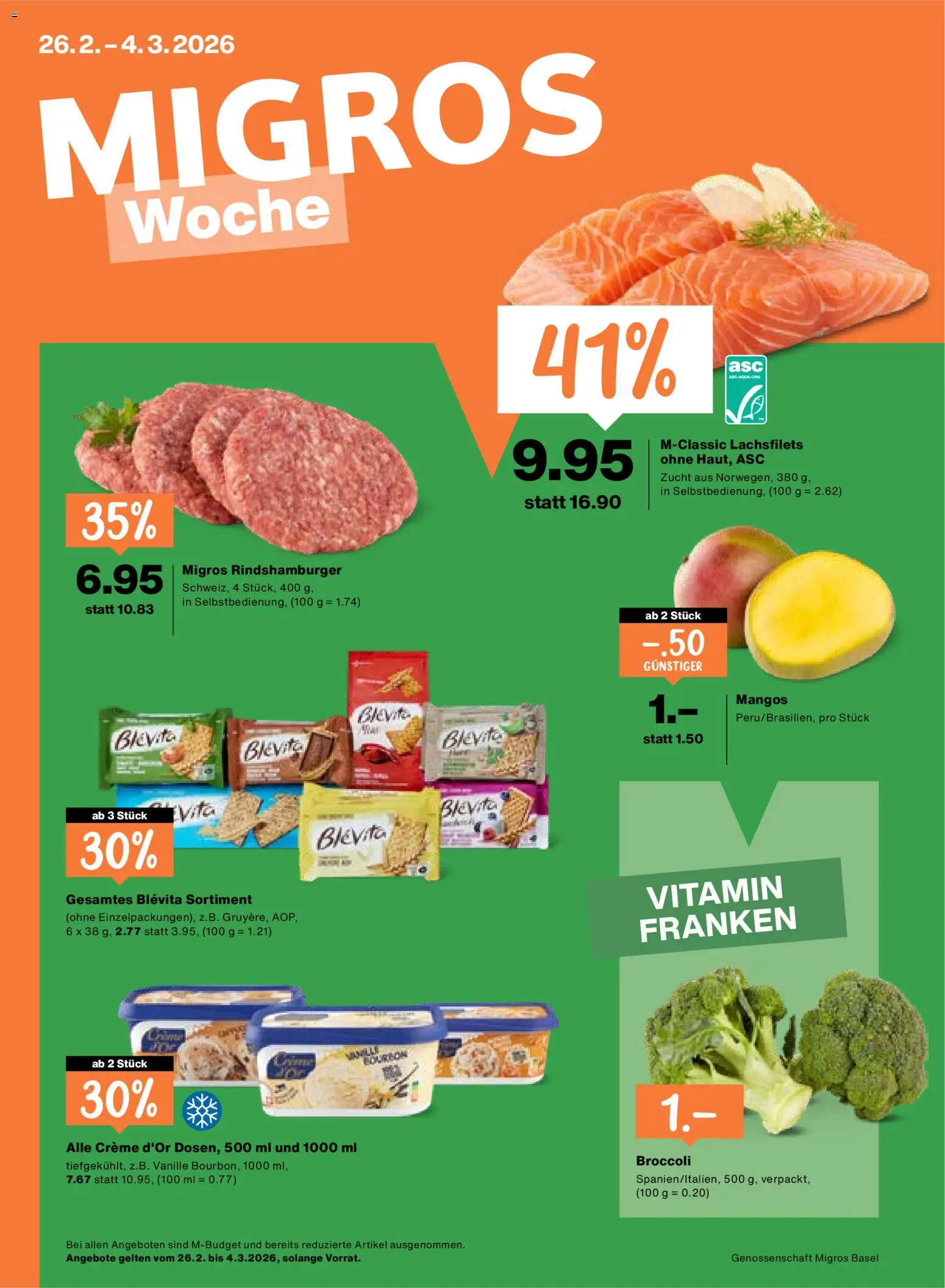 Migros Aktionen - Seite 1- gültig ab 26.02.2026