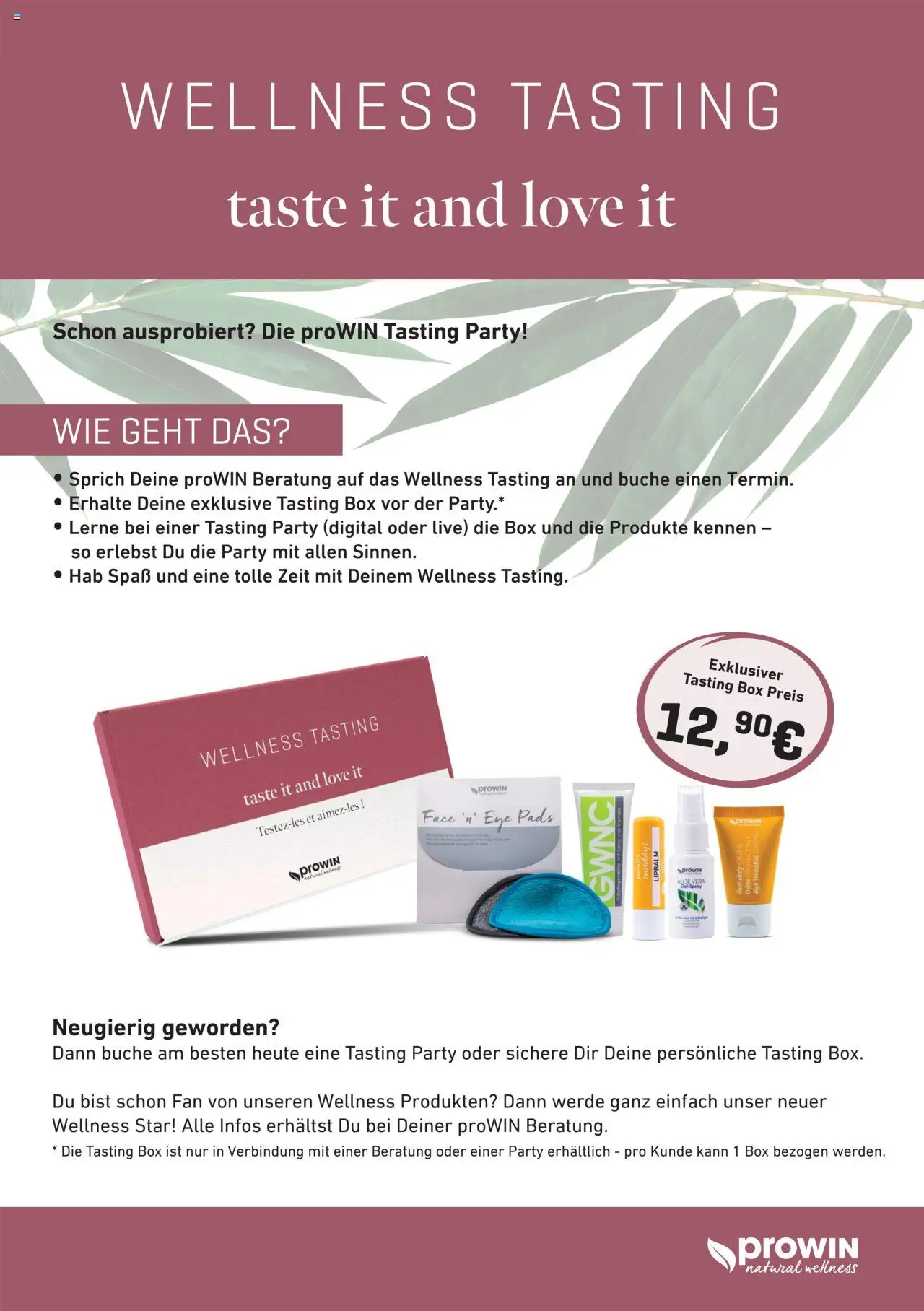 Katalog ProWIN Wellness Tasting - Seite 1 - gültig ab 04.03.2025