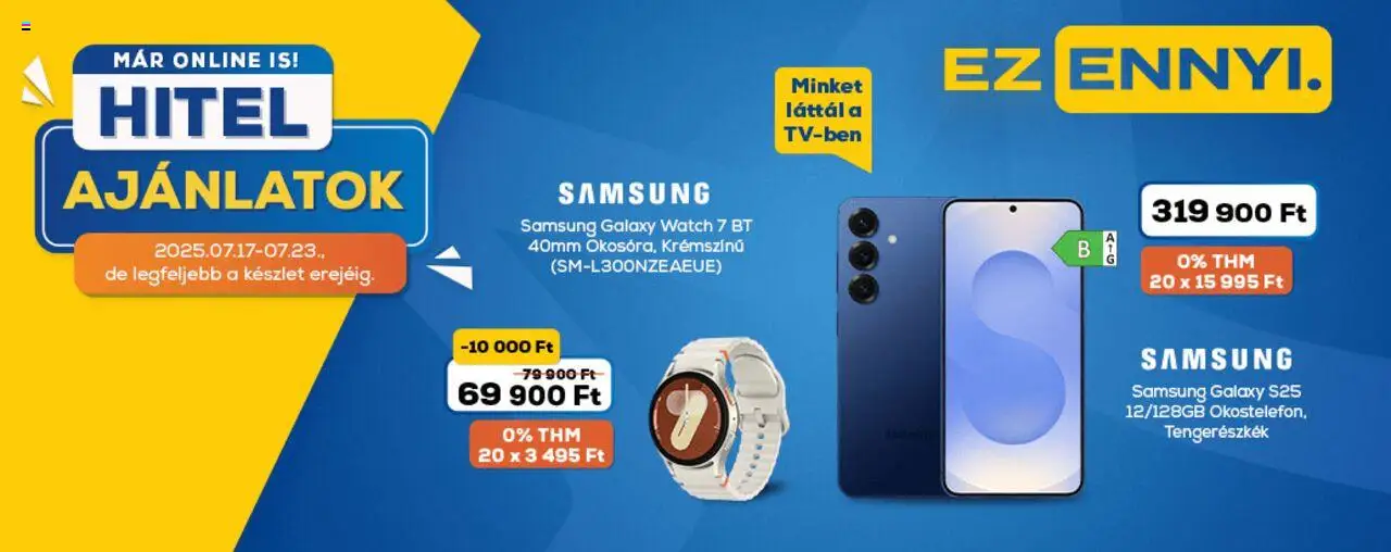 Euronics Akciós újság - 1oldal - érvényes 2025.07.17.-tól