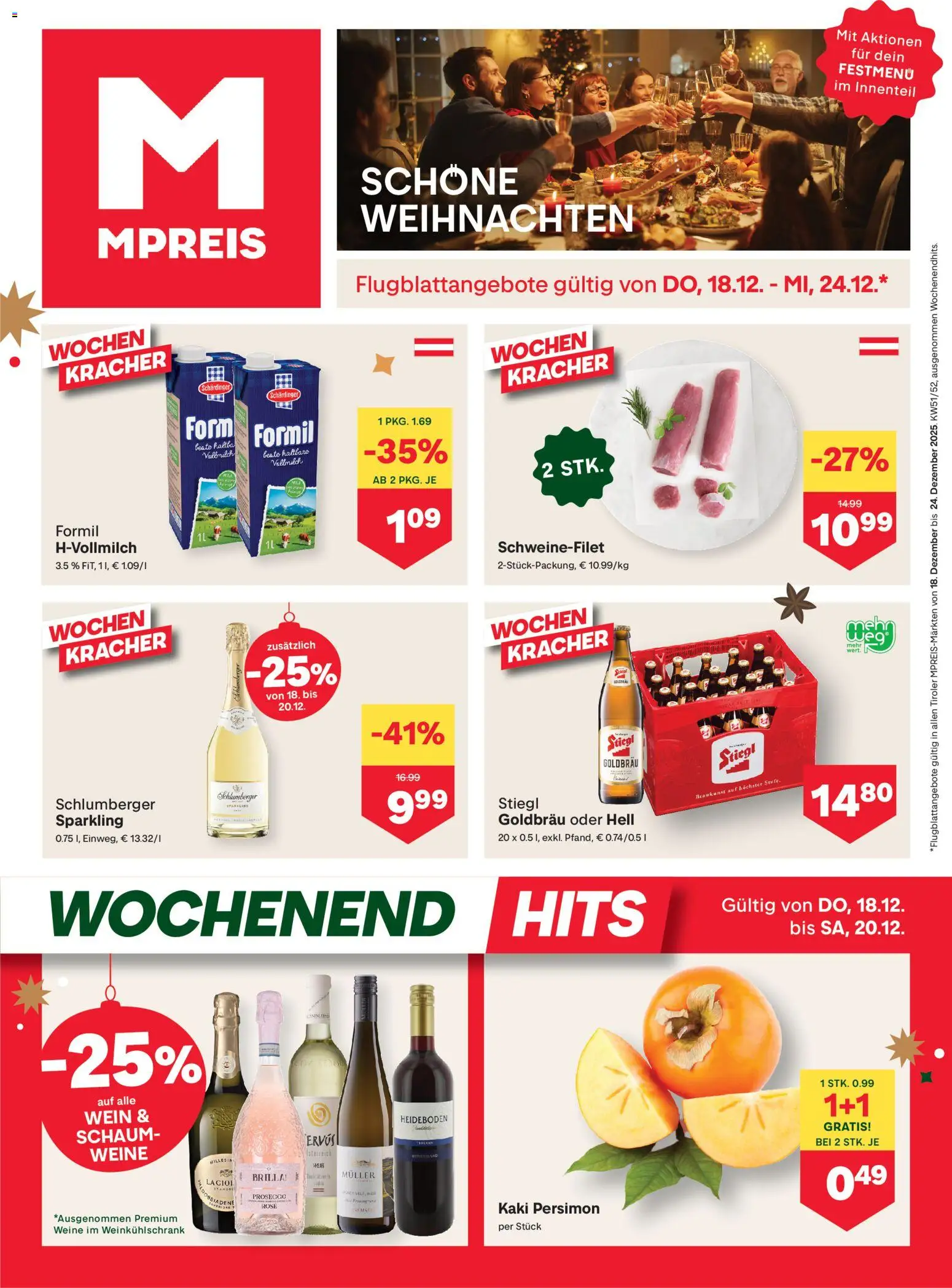 MPREIS Flugblatt - Seite 1- gültig ab 18.12.2025