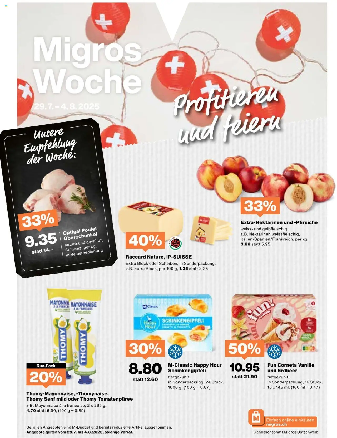 Migros Aktionen - Seite 1- gültig ab 29.07.2025