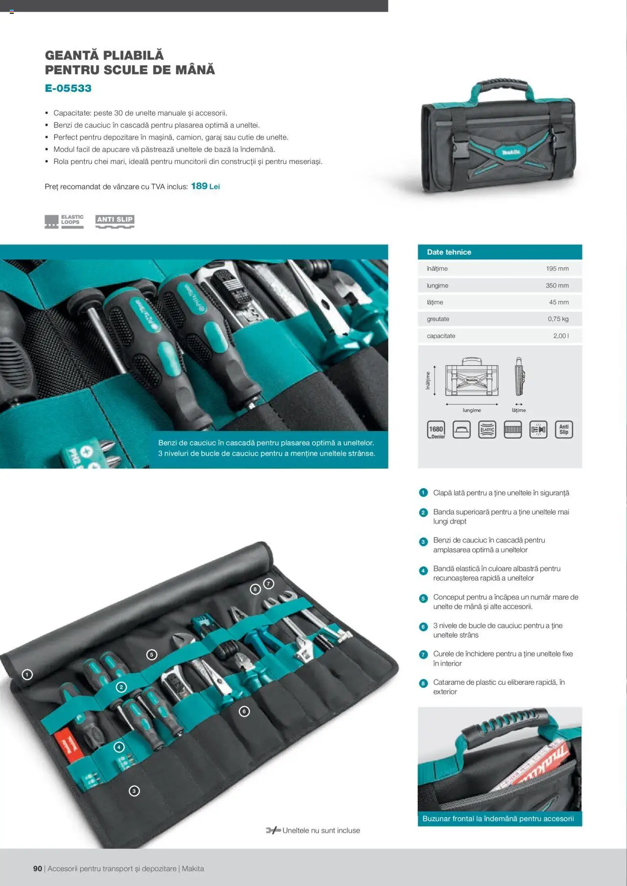Makita catalog - Accesorii pentru transport si depozitare   - pagina 90- valabil de la 06.09.2021