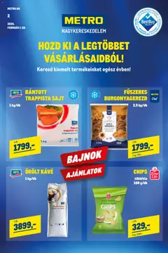 Előnézet Metro - Élelmiszer és Szezonális katalógus 2026/02 érvényes 2026.02.01.-tól