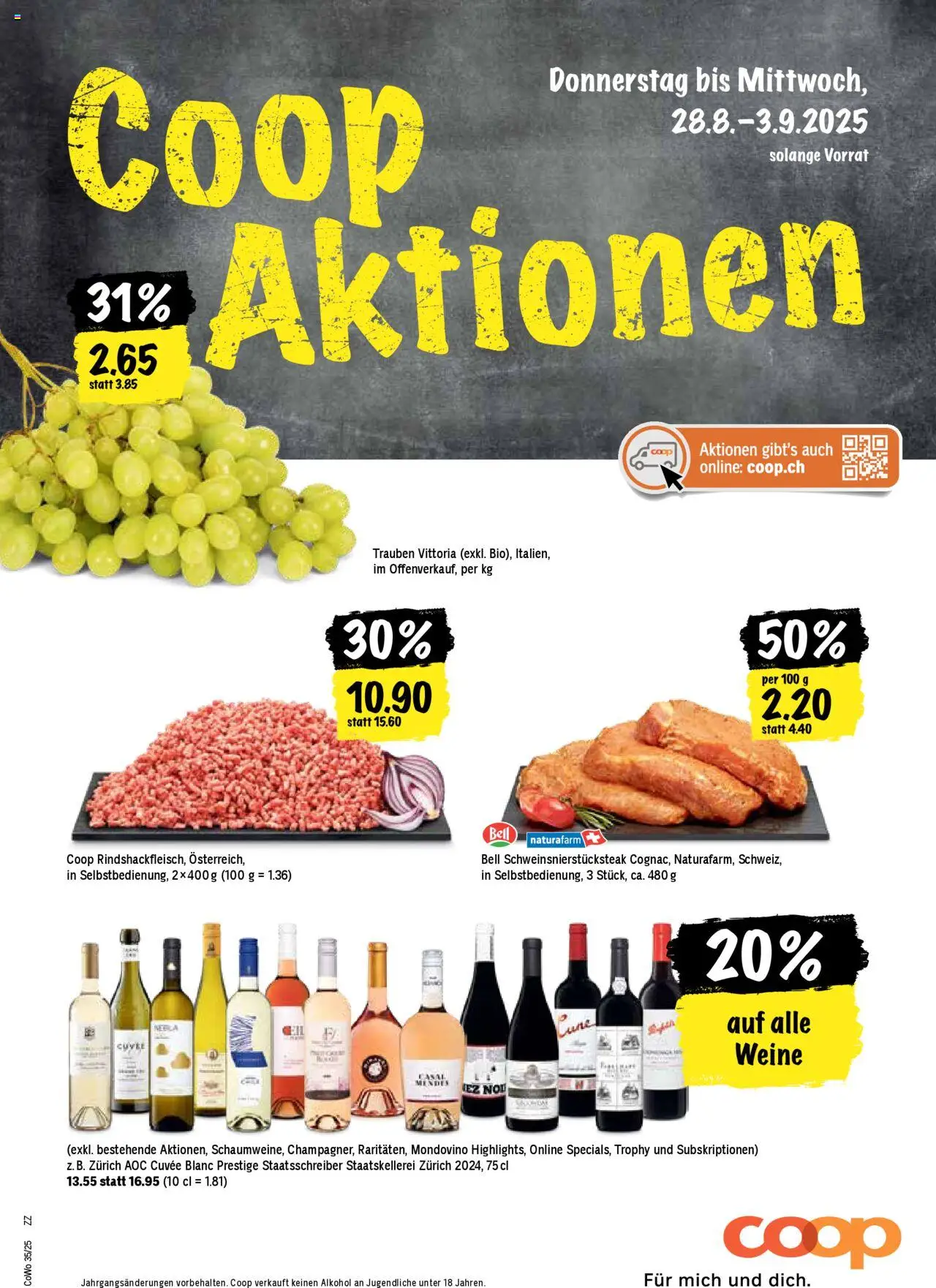Coop Aktionen - Seite 1- gültig ab 28.08.2025