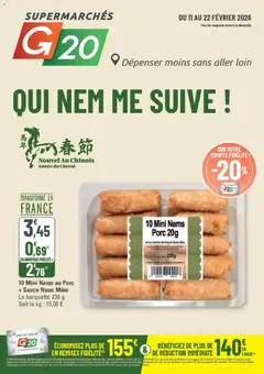Aperçu G20 Supermarchés catalogue valable à partir du 11/02/2026
