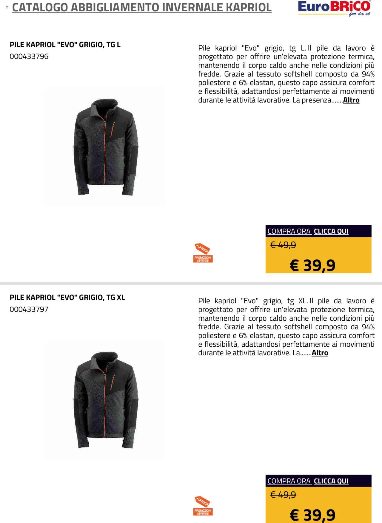 Eurobrico Abbigliamento Invernale Kapriol catalogo - pagina 7 - valido dal 23/07/2025