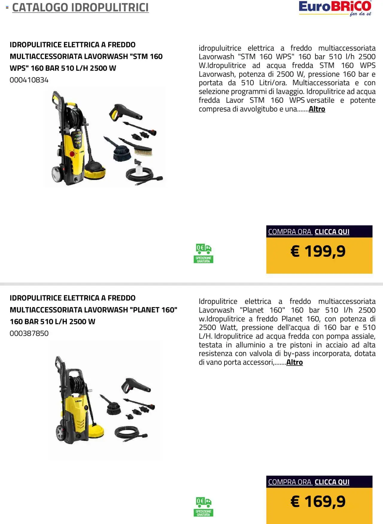Eurobrico Idropulitrici catalogo - pagina 24 - valido dal 23/07/2025