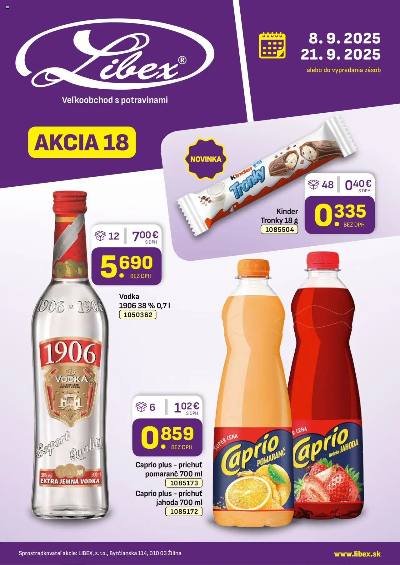 Libex leták - strana 1- platný od 08.09.2025