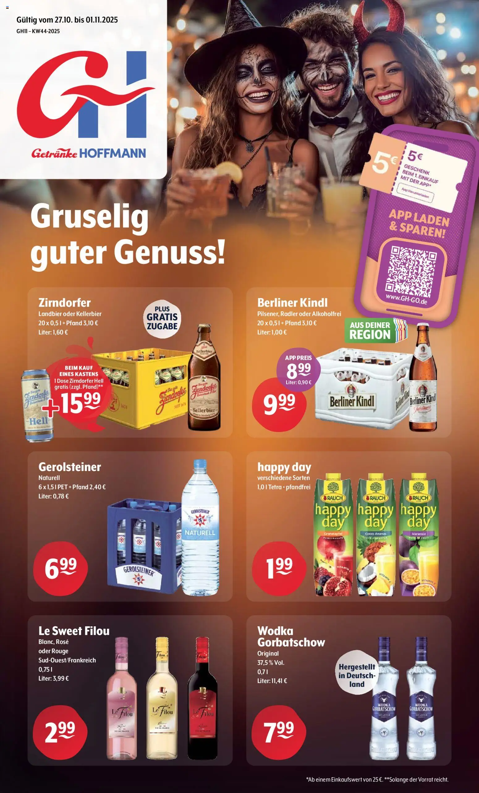 Trink und Spare Prospekt 	 - Seite 1 - gültig ab 27.10.2025