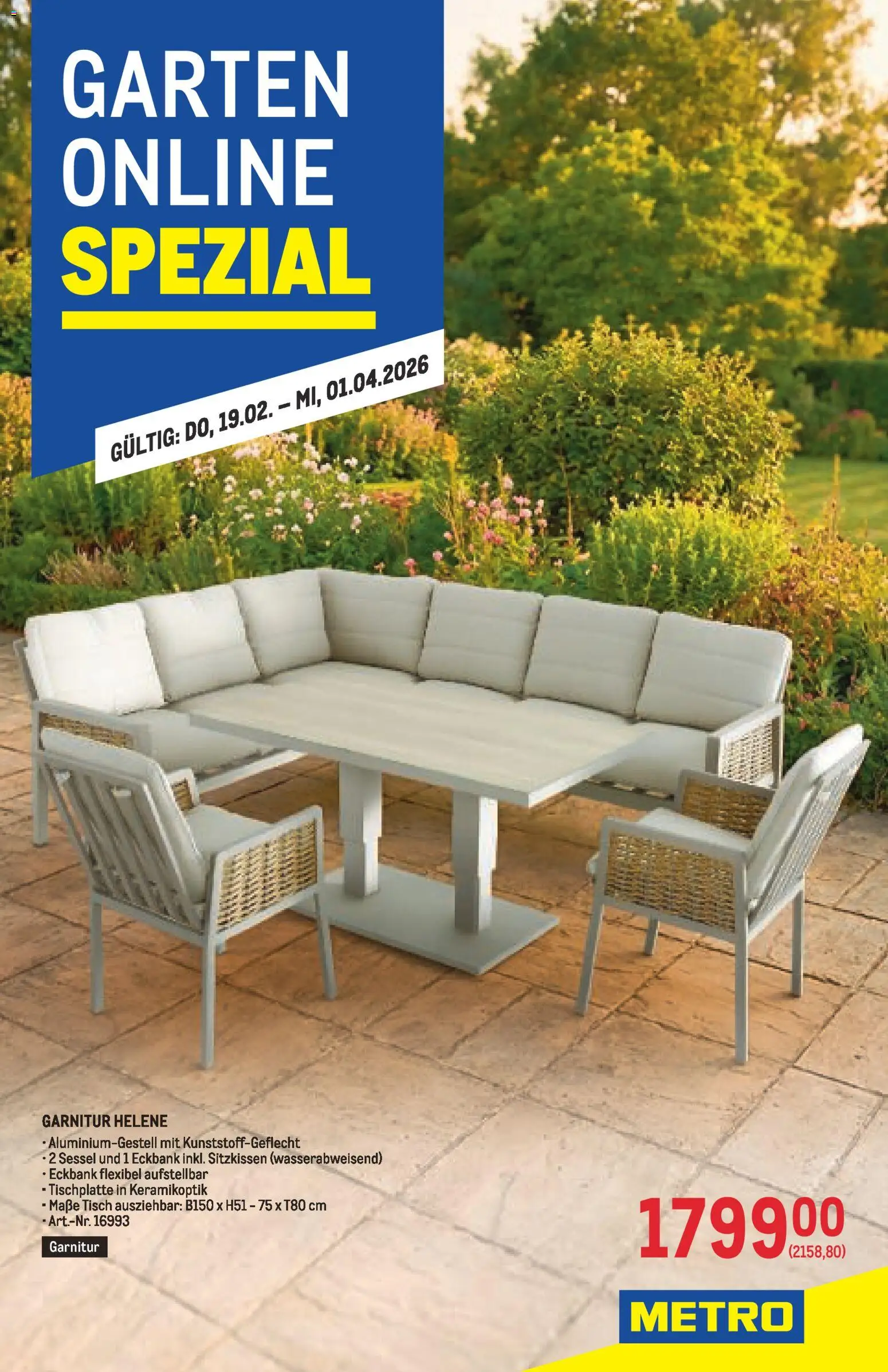 Metro Garten Online Spezial - Seite 1- gültig ab 19.02.2026