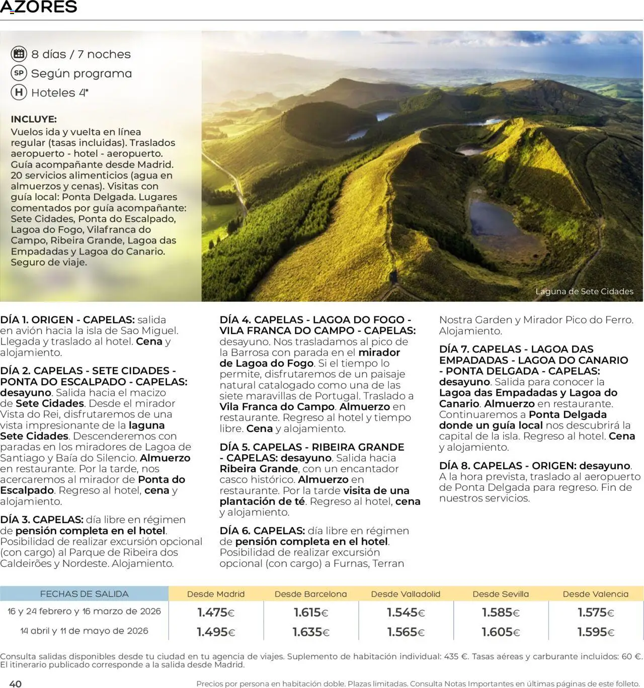 Viajes El Corte Inglés - Club de Vacaciones - Vacaciones Económicas Personalizado - Página de 40 - Válido desde 01/09/2025