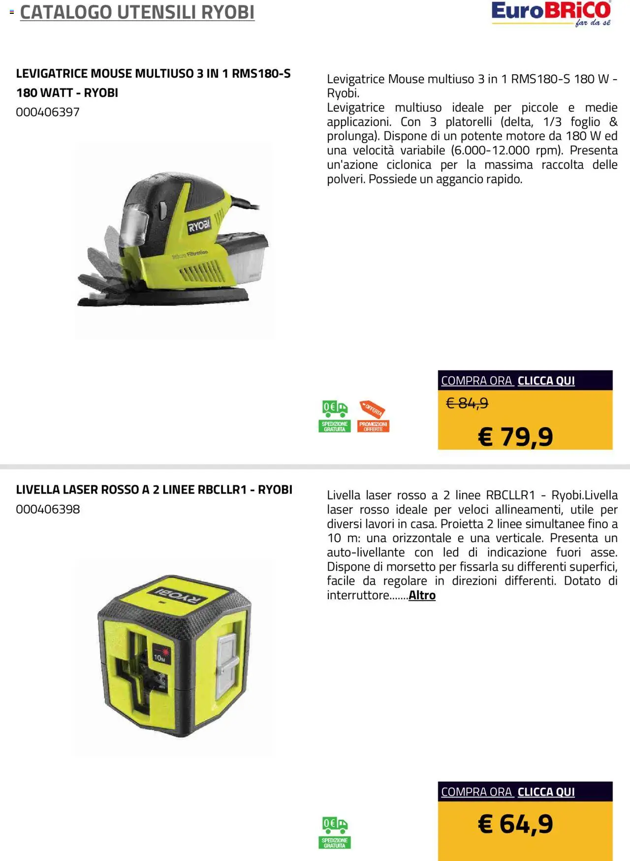 Eurobrico Utensili Ryobi catalogo - pagina 59 - valido dal 23/07/2025