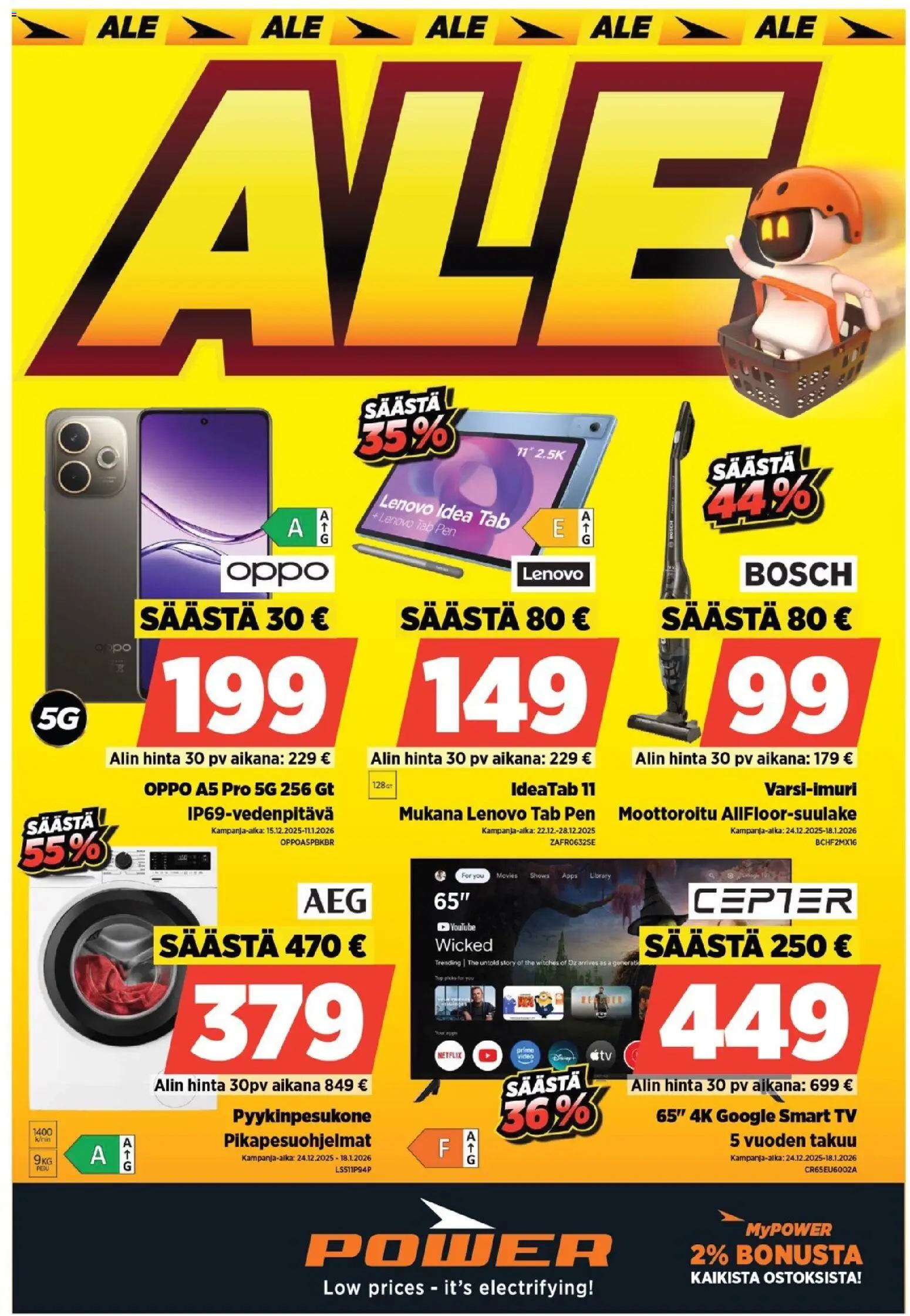 Power tarjoukset - sivu 1- voimassa alkaen 24/12/2025