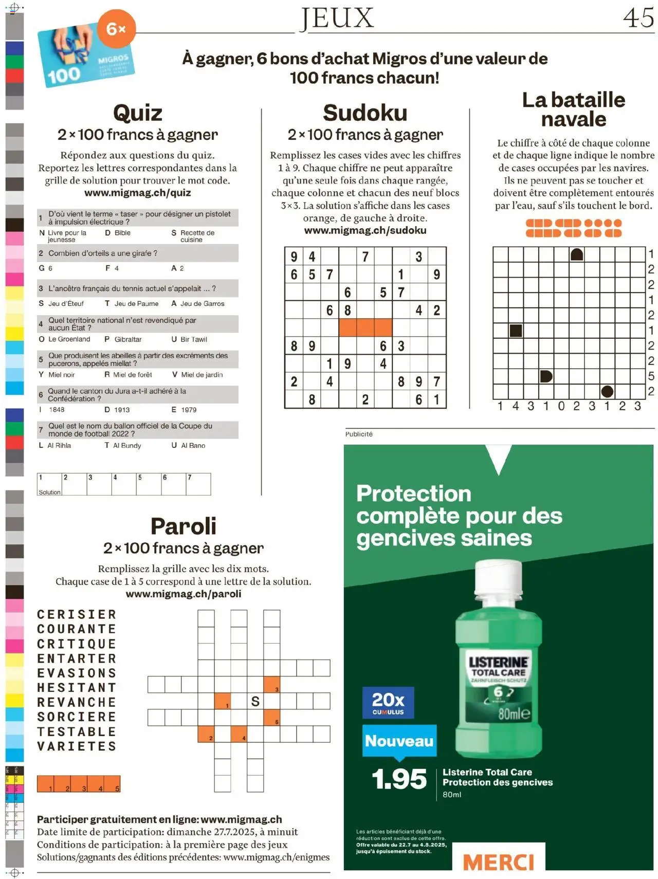 Migros - Magazin FR - Seite 45- gültig ab 22.07.2025