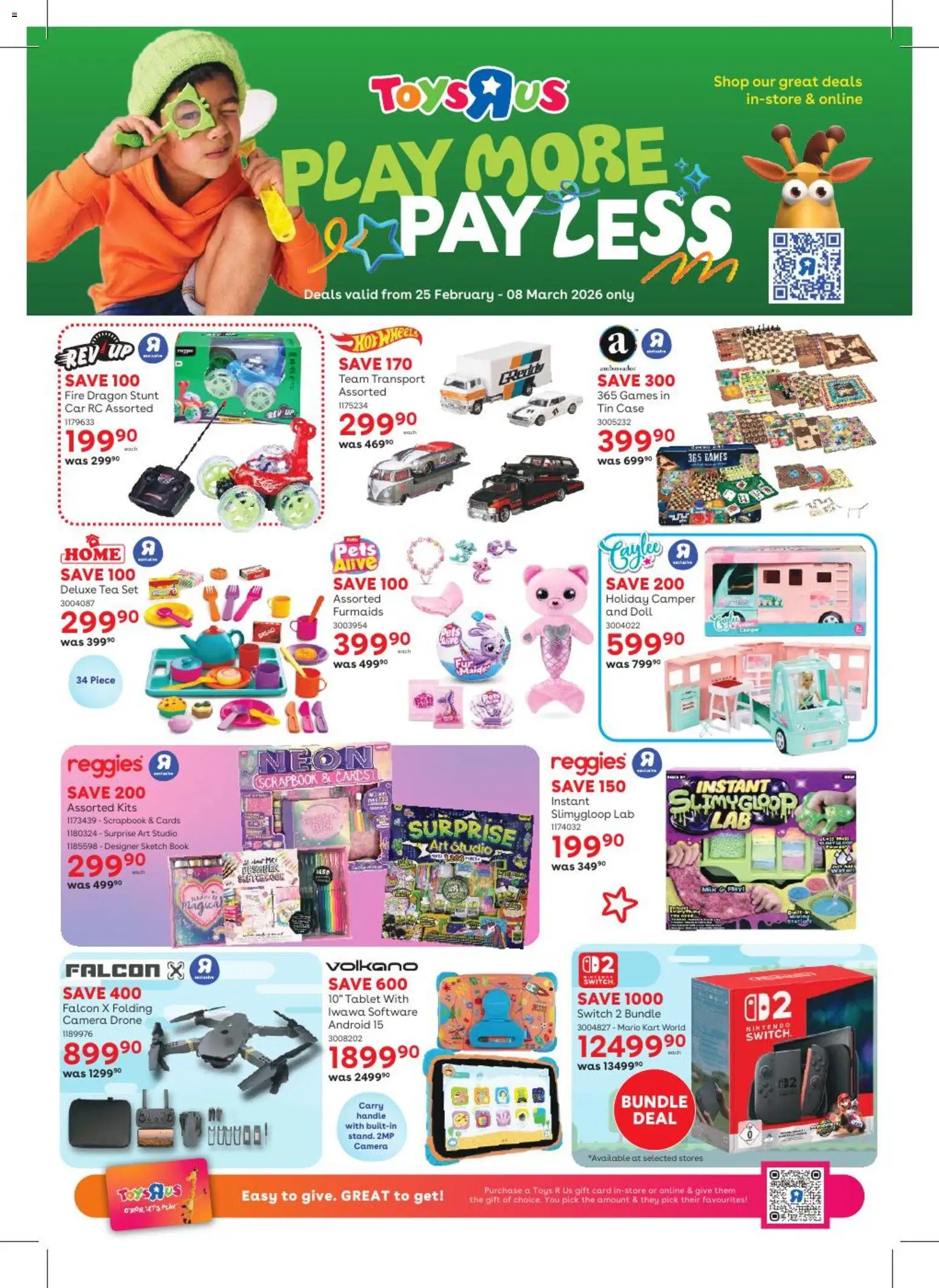 Toys R Us Play More Pay Less Specials - page 1- valid from 25/02/2026