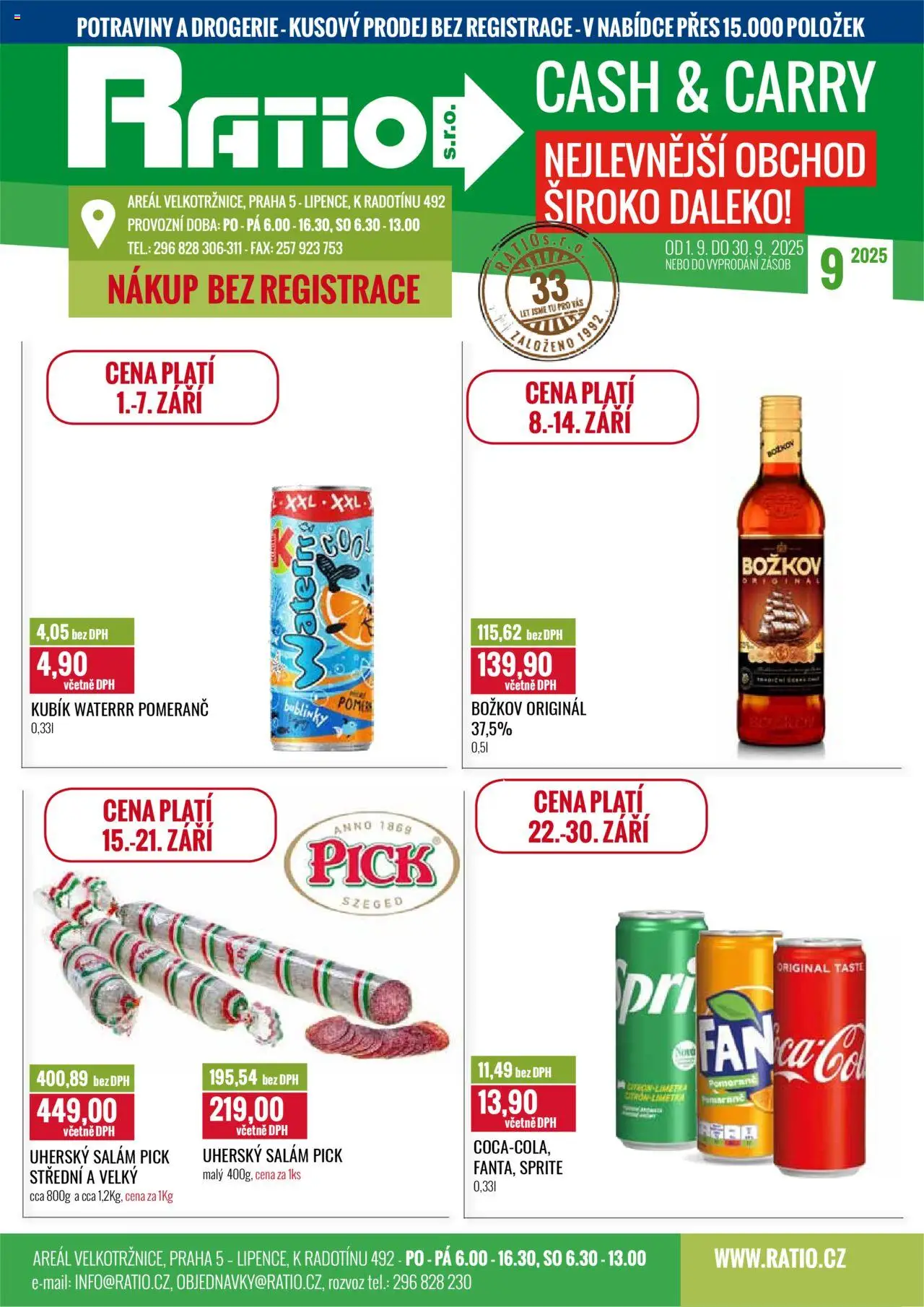 Ratio leták - strana 1- platný od 01.09.2025
